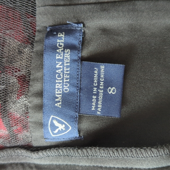 Dark gray American eagle dress with lace detail, size 8 - Picture 4 of 5